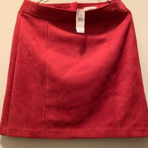 LOFT Suede Skirt size 2. Brand new, never worn.